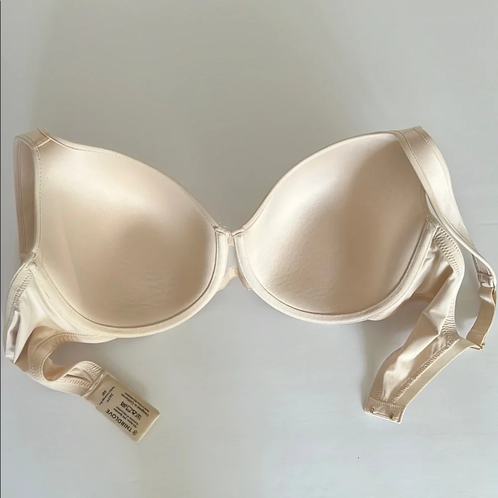 ThirdLove Cream‎ Full Coverage Bra 24/7 Perfect Coverage Adjustable Straps